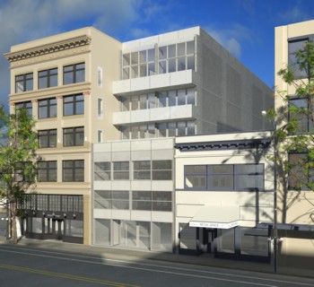 Artist's rendering of the exterior of Paris Annex